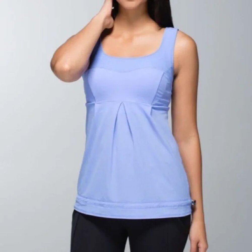 Lululemon Elevate Tank Top Lavender Flowy Adjustable Size 4